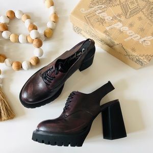 NWT Free People Salem Slingback Platform shoes